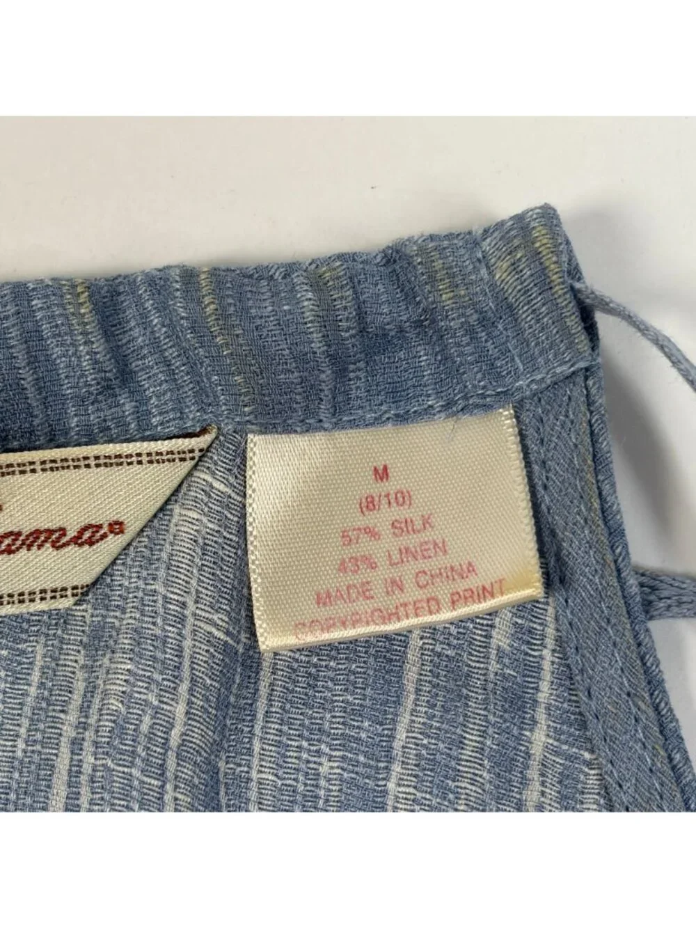 Tommy Bahama Silk Blend Tank Top Womens M Spaghetti Straps Coastal Beachy